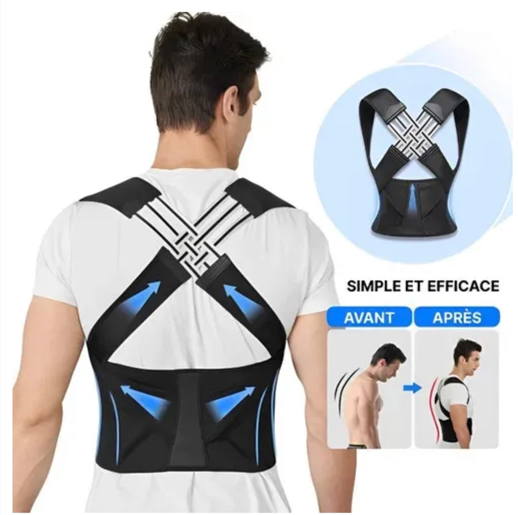 Customizable shoulder and back posture correction with camel straps, body shape correction for adults, male and female back support